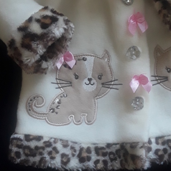 Chase Me Cheetah Print Kitten Infant Jacket - Picture 3 of 5